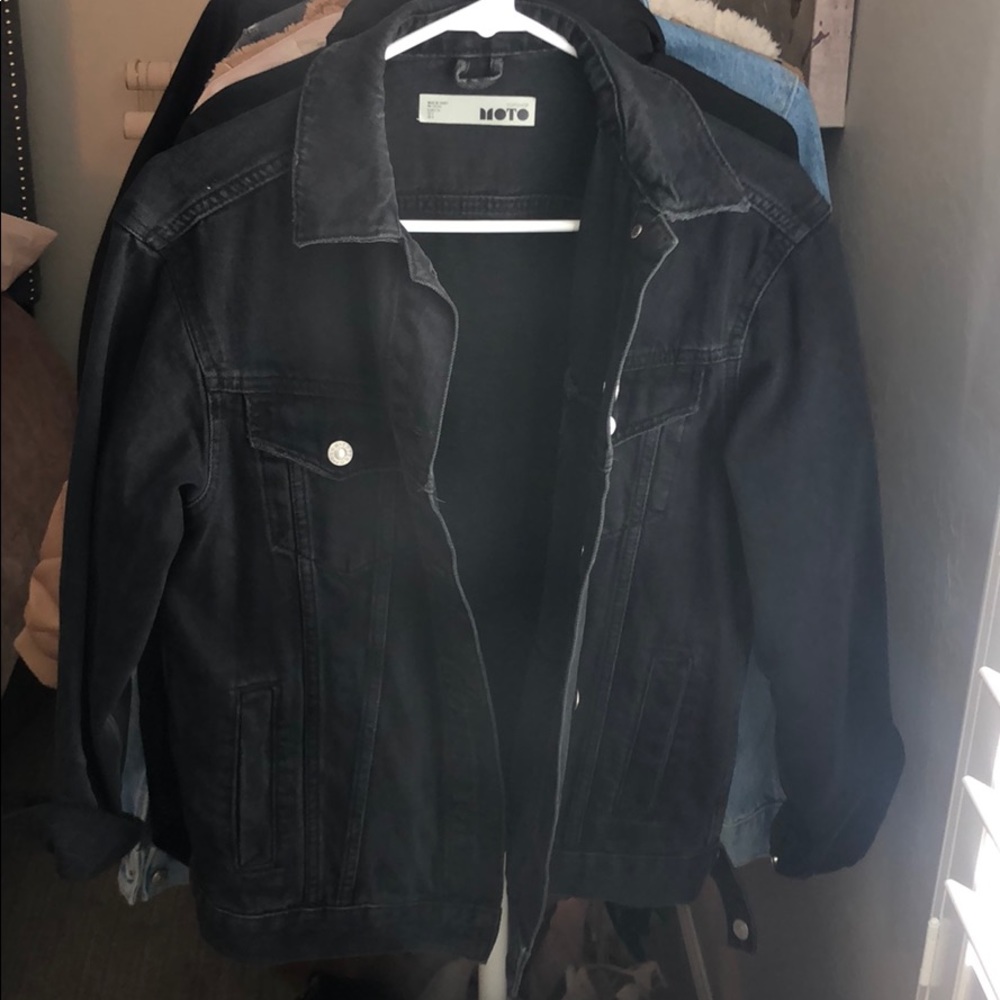 Black topshop jean jacket